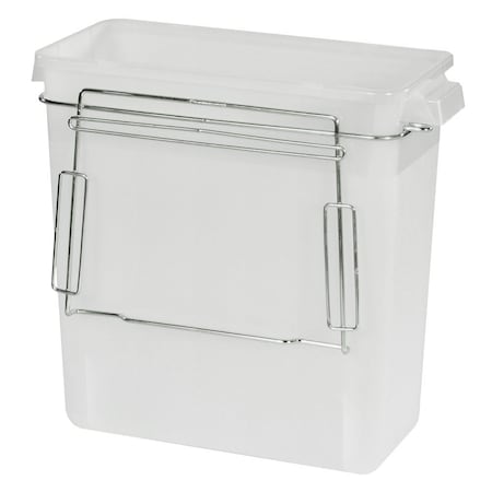 Harloff Three Gallon Plastic Waste Container for M-Series or A-Series Medical Carts, Direct Mount WASTE3GALDM